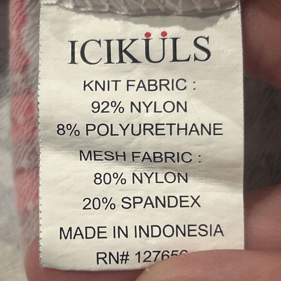 ICIKULS Top Womens Large Mesh Long Sleeve Tan Black Coral Art Golf Plaid - Picture 3 of 5